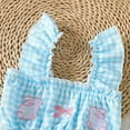 thumbnail image 5 of Xyant Toddler Baby Girl Easter Outfit Sleeveless Ruffles Lace Tulle Bunny Embroidery Tank Top and Pants 2Pcs Infant Newborn Clothes Set (12-18 Months,Blue), 5 of 7