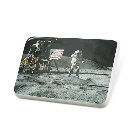 Porcelein Pin Nasa Moon Lapel Badge – NEONBLOND