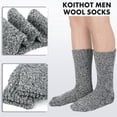 thumbnail image 3 of KOITHOT 2 Pairs Wool Socks Mens, Thick Warm Winter Socks, Soft Hiking Casual Work Socks for Men, 3 of 6