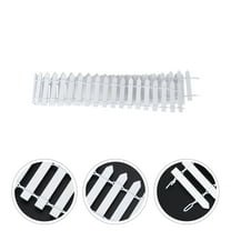 Picket Fence DIY Wood Fence Ornament Landscape Garden Fence for Home Shop 100 X 5cm White