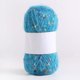 thumbnail image 1 of Granjero Gordo Hilo de mohair de 100 g con puntos de colores, hilo suave para tejer a mano, crochet, para bufandas, chales y manualidades, color azul lago, 1 of 4