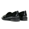 thumbnail image 3 of YDN Women Round Toe Monk Strap Lofers Buckle Slip on Low Chunky Heels Daily Work Walking Shoes Size 12 Black, 3 of 5