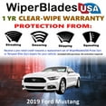 thumbnail image 2 of 2019 Ford Mustang Beam Wiper Blades Wipers w/1yr Warranty (Set of 2) (WiperBladesUSA), 2 of 5