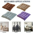 thumbnail image 5 of Bxaolu Soft Velvet Chair Pads with Ties - 16x16 Seat Cushion for Dining & Office Chairs - Non-Slip, Comfortable, Washable - Coffee Velvet Chair Pad for Hardwood Floors, 5 of 8