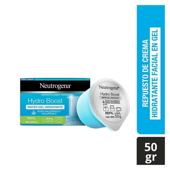 Gel facial Neutrogena Hydro Boost hidratante refill con ácido hialurónico 50 g