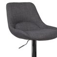 thumbnail image 3 of Flash Furniture Contemporain Tissu Gris Foncé Hauteur Réglable Tabouret de Bar avec Base Chromée, 3 of 8