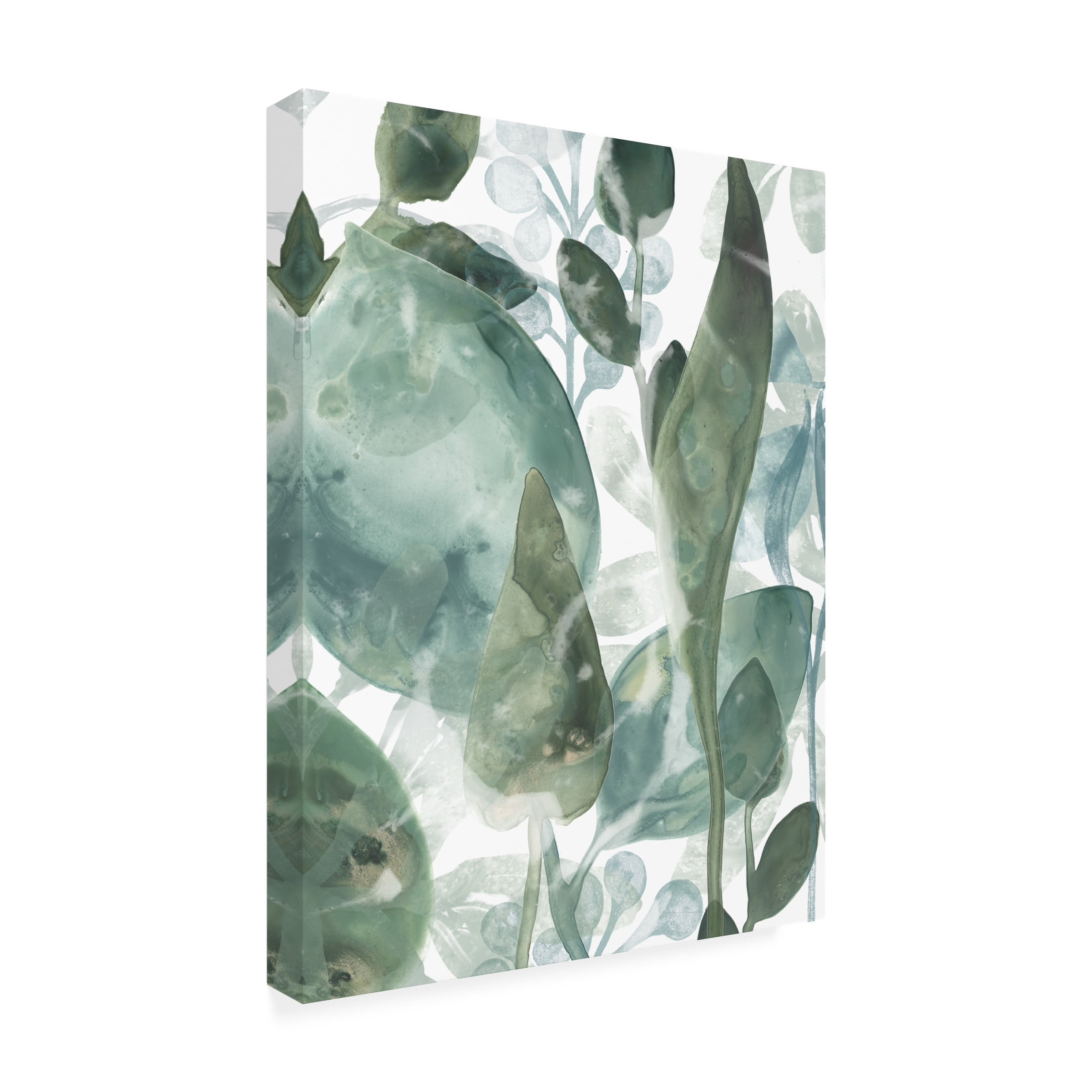 June Erica Vess 'Aquatic Leaves IV' Canvas Art