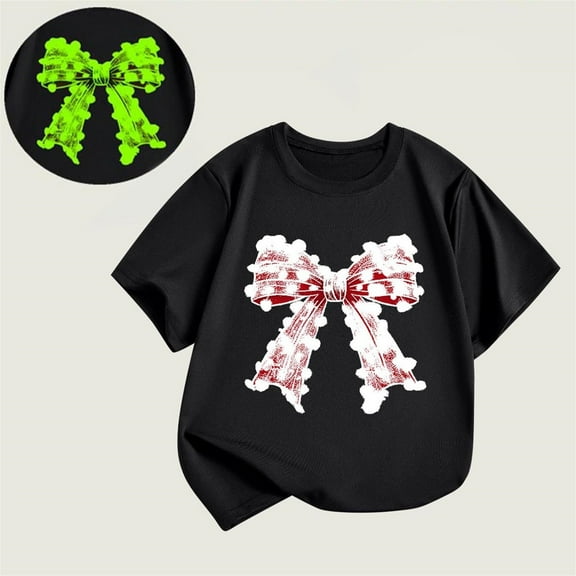 Frwgonr Toddler Girl Shirts Short Sleeve Shirts for Girls Kids T-Shirts Tees Summer Tops 1T-12, Black