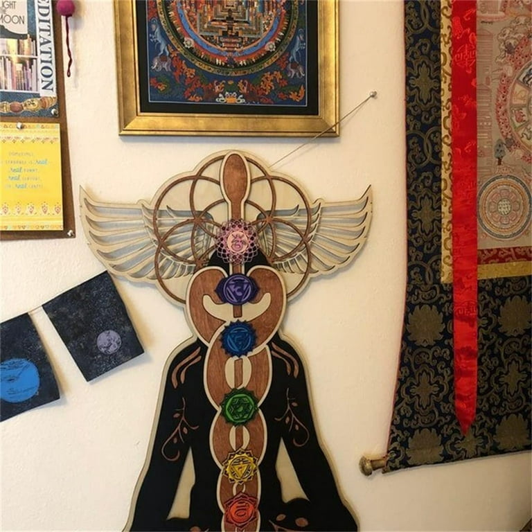 Handmade Tatting yogic chakra Wall hanging / Wall decor 03