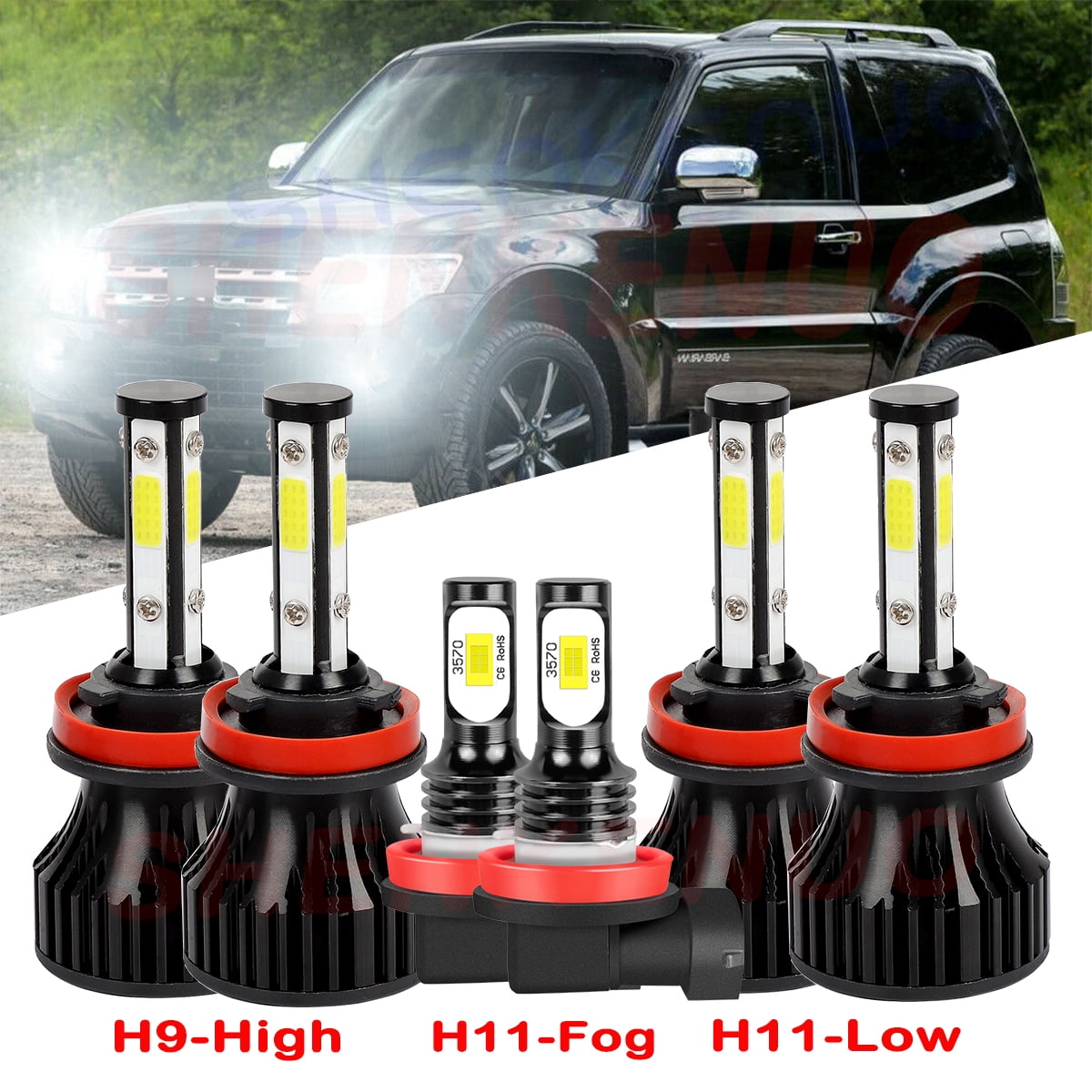 H9 H11 High&Low Beam for Mitsubishi Montero 2008 2009 2010 2011 2012