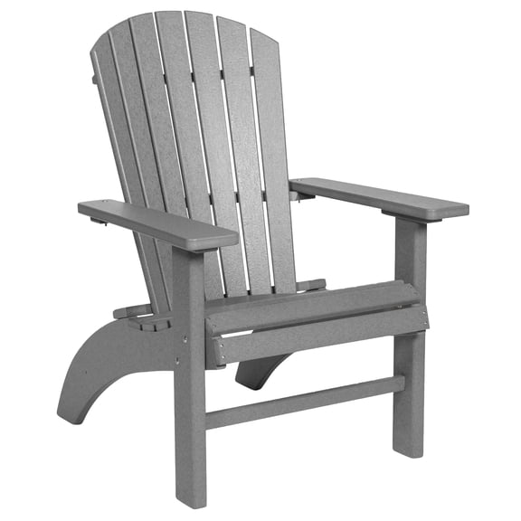DutchCrafters Poly Fanback EZ-Access Adirondack Chair (Dark Gray)