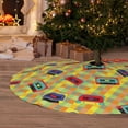 thumbnail image 6 of Yiaed 90s Audio Tape Print Christmas Tree Skirt , Tree SkirtsTree Mat for Christmas Winter Holiday Indoor Decorations-48", 6 of 7