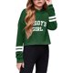 thumbnail image 2 of Gibobby Sudadera para Niñas Niños Casual Suelto Activo Mangas completas Sudaderas con capucha Sudaderas con capucha corto Estampado de Tops cortos para a(Verde, 10-12 Años), 2 of 4