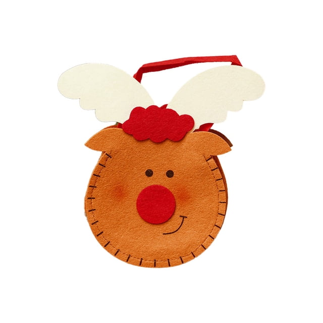 Bewildely Bolsa de dulces de Navidad, portátil, recargable, patrón de animales, estufa decorativa, árbol de pared, regalo para el Kits de decoración para fiestas
