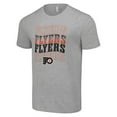 thumbnail image 2 of Men's Starter Heather Gray Philadelphia Flyers Four Team Name Logo T-Shirt, 2 of 3