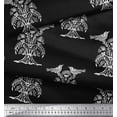 thumbnail image 3 of Soimoi Cotton Voile Fabric Leaves & Lotus Block Print Fabric by Yard 56 Inch Wide, 3 of 3