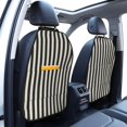 thumbnail image 2 of Goofa Black And White Thick Stripes Pattern Car Back Seat Protector for Kids (2 Pack) ,Anti-kick Storage Mat for Car Seats,Shields from Footprints, 2 of 6