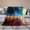 thumbnail image 2 of Nawypu Galaxy Blanket, Warm Space Throw Blankets, Lightweight and Soft Fuzzy Flannel Blanket for Couch Sofa Bedding or Decoration, Luxury Lap Nebula Blankets, Starry Sky,, 2 of 6