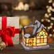 thumbnail image 5 of Mini pueblo navideño, casa con escena navideña, pueblo y figuritas con LED, Mini manualidades navideñas de resina, casa de nieve DIY, 5 of 5