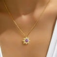 thumbnail image 3 of Rapunz Sun Necklace for Women Tangled Necklace Gold Plated Sun Necklaces Opal Pendant Necklaces Christmas Trendy Jewelry, 3 of 6