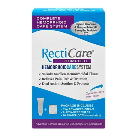 Recticare Complete Hemorrhoid Care System For Relieves Pain, Itching and Irritation, 1 Ea