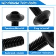 thumbnail image 4 of Tornillos de parabrisas Unique Bargains compatibles con la mayoría de las motos deportivas para Kawasaki, Yamaha, Suzuki, Honda, Ducati, BMW, etc. Acero inoxidable, goma, negro, 4 of 6