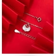 thumbnail image 4 of 14K Gold Real Natural Jade Fortune Lock Necklace, Small Gold Lock Pendant, Elegant Jade Jewelry Gift for Her Good Luck, 4 of 5