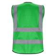 thumbnail image 5 of purcolt Womens High Visibility Reflective Safety Vest V Neck Zipper Workwear Waistcoat with with ID Pocket Green Free Size, 5 of 7