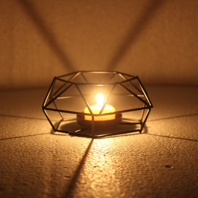 Nordic Retro Iron Tea Light Candle Holder Candlestick Lamp Lantern Home Decor S