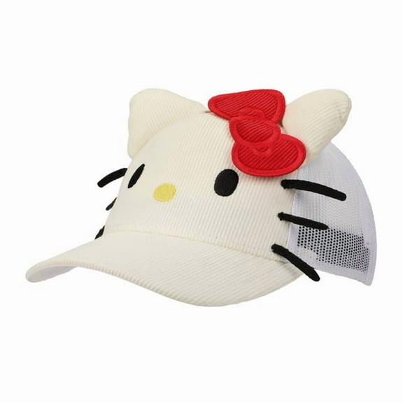 Hello Kitty 888265 Hello Kitty Corduroy Big Face Snapback Hat