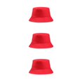thumbnail image 1 of Minnieouse Women Men Bucket Cap Wide Brim Outdoor Protection Cotton Dressing Headwear Hat Adjustable Sports Headgear Adults rojo 3piezas Minnieouse CBP059503, 1 of 6