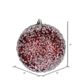 thumbnail image 3 of Vickerman 6" Burgundy Glitter Hail Ball 4/Bag, 3 of 3