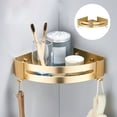thumbnail image 3 of Organizador de ducha Shiffool con Triángulo dorado Gloria estante adhesivo carrito de bañera, 3 of 8