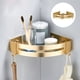 thumbnail image 3 of Estante de esquina para baño, estante de pared de aluminio para ducha y baño, champú para baño. Triángulo Dorado, 3 of 8