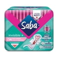 thumbnail image 1 of Toallas femeninas Saba Invisible delgada con alas flujo abundante 14 pzas, 1 of 8