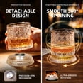 thumbnail image 6 of ZHOYIMIMI 360° Spinning Whiskey Glasses Set of 2, Rotating Crystal Tumblers with 8-Color LED Light Iceball Molds, 6 of 9