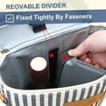 thumbnail image 4 of Tirrinia Insulated 2 Bottle Wine and Drinks Carrier Tote Cooler Bag for Travel Picnic with Padded Champagne Glass Carrying Case, Unique Mothers Day Gifts, 4 of 8