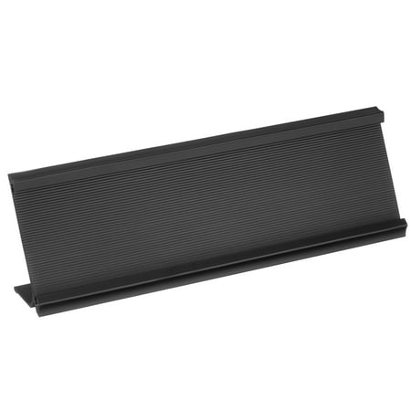 2x7inch Aluminum Name Plate Holder, L Type for Desk Sign Holder Black
