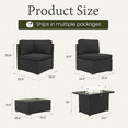 thumbnail image 7 of LayinSun 8 Piece Patio Furniture Set with 44" Propane Gas Fire Pit Table, Outdoor Sectional Conversation Set Wicker Rattan Sofa Set with Coffee Table, 7 of 7