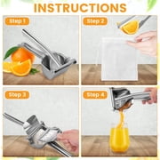 Lemon Squeezer Stainless Steel Hand Press Juicer Manual Citrus Squeezer Lemon Juicer for Juicing Lemon & Limes, Oranges,Vegetables,Non-Slip Grip Design (Medium)