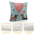 thumbnail image 4 of YINGXI Valentines Day Pillow Covers, Valentines Day Weenie Dog Gifts for Women, Valentines Day Decor, Valentines Day Gifts for Him Her Lover 24x24in, 4 of 5