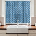 thumbnail image 2 of Bulldog Curtains 2 Panels Set, Abstract and Hipster French Bulldog Heads Funny Puppy Pattern Kids Design, Window Drapes for Living Room Bedroom, 55W X 39L Inches, Blue Black and White, by Ambesonne, 2 of 3