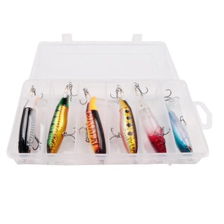 Yihuala 6Pcs Floating Propeller Lure Hard Baits With Rotating Tail Topwater Fishing Lures Propeller Baits Fishing Accessories