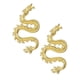 thumbnail image 1 of Chinese Style Earrings Stylish Design Dragon Shaped Ear Jewelry Golden Decorative 1Pair, 1 of 3