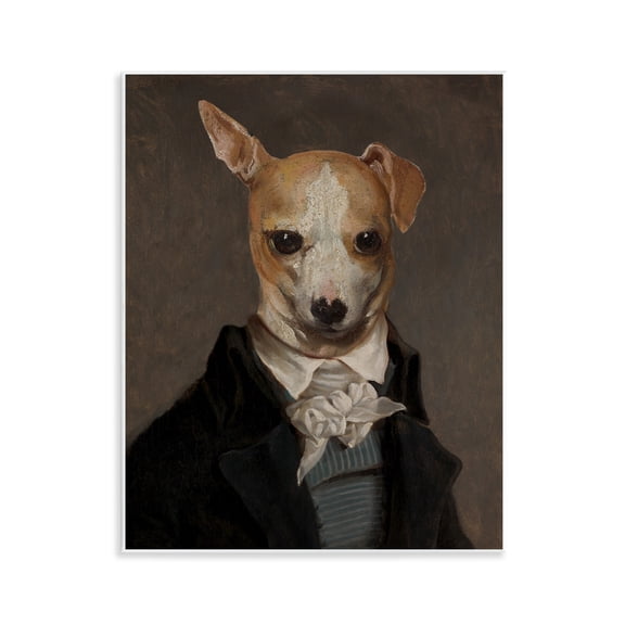 Stupell Industries Classic Portrait Chihuahua Animals & Insects Painting Unframed Art Print Wall Art, 11 x 14