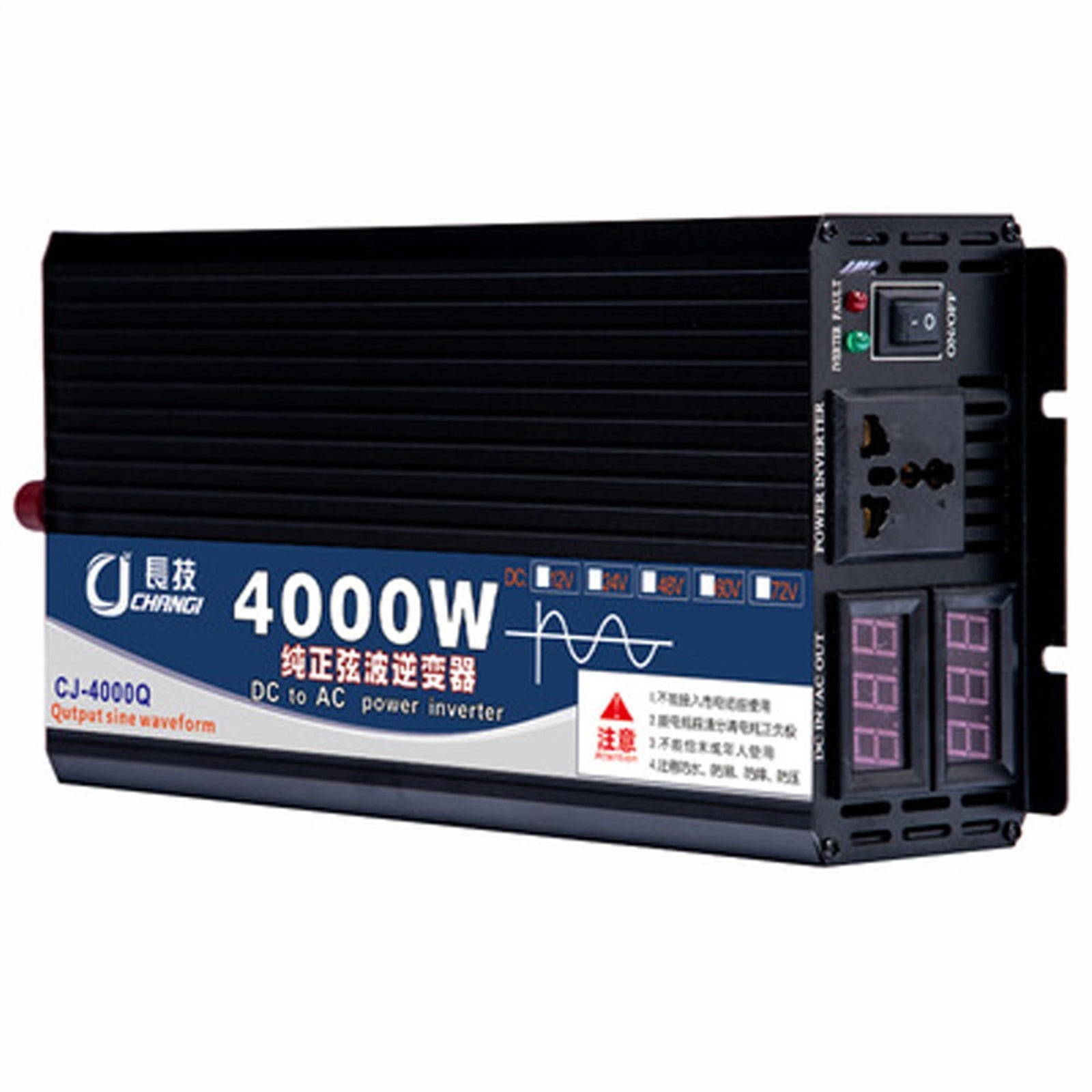 Pure Sine Wave Inverter 1600W 2200W 2600W 3000W 4000W 5000W 6000W 7000w 8000w 12V/24V 48V 60V To 110/220 Voltage Power Converter USB Solar Inverter ,Portable Design