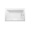 thumbnail image 4 of Aqua Eden CVTAP603622R8 60" Acrylic Rectangular 3-Wall Alcove Tub, Right Hand Drain, Glossy White/Brushed Nickel, 4 of 4