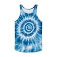 thumbnail image 4 of BLTIBY Men's Tank Top Tie Dye Graphic Sleeveless Beach Shirts Crew Neck Pullover Blouse for Vacation Gym Running Workout Navy L, 4 of 6