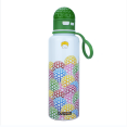 thumbnail image 1 of Botella de agua con tapa de paja con patrón de golf; Aislamiento térmico doble Flip & Sip de acero inoxidable; Botella deportiva; Taza al aire libre, 1 of 7