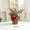 Tree Stump-Flower, variant on Small Christmas Tree Tabletop Artificial Mini Christmas Tree Decorations with Holiday Ornaments Red Berry Pine Cone Greenery for Home Indoor Fireplace Mantel Xmas Decor (Tree Stump-Red)